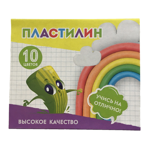 Пластилин 10цв. Луч 150г. Учись на отлично