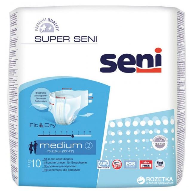 Подгузн. Seni Super medium 10шт.(70-110см)