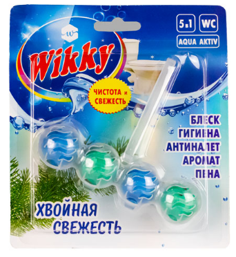 Освежитель для унитаза Wikky 4шт. шарики Хвойная свежесть (72)***