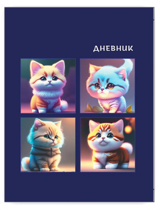Дневник Mazari 40л. 7бц Милый котята
