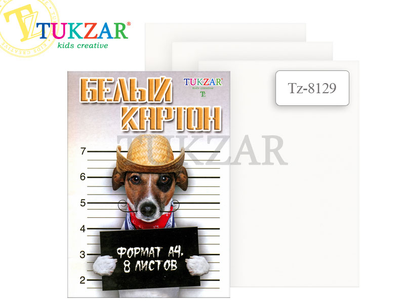 Набор бел. картона А4 мелов. Tukzar (50)