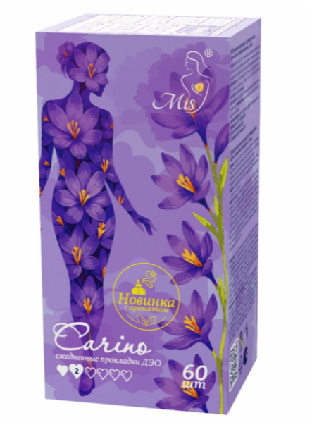 Прокладки Mis ежедн. софт Carino aroma 2капли 60шт. целлюлоза 4781 (21)