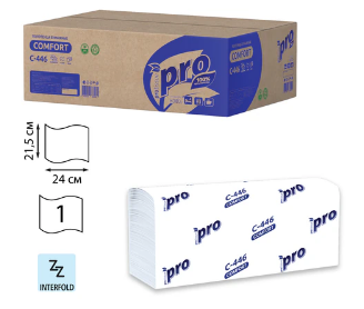 Полотенце бумажное PROtissue Z-сложение 1-сл. 200л. 24*22 ***
