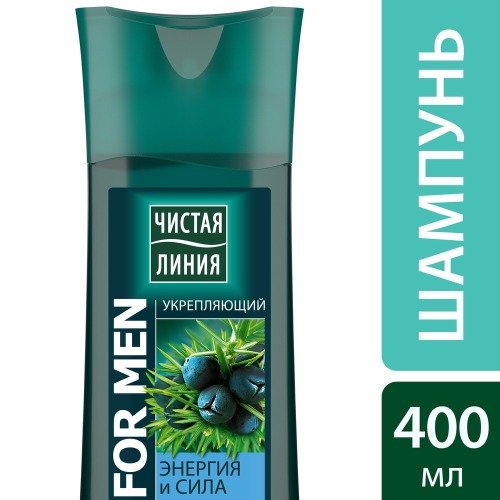 Шампунь Чист. линия  400мл. муж. Укрепляющий Дуб и масло конопли (12)