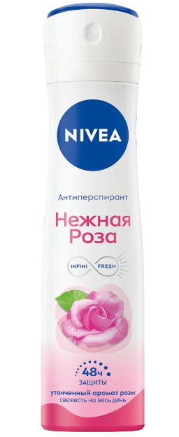 Дез. спрей Нивея 150мл. жен. Нежная роза