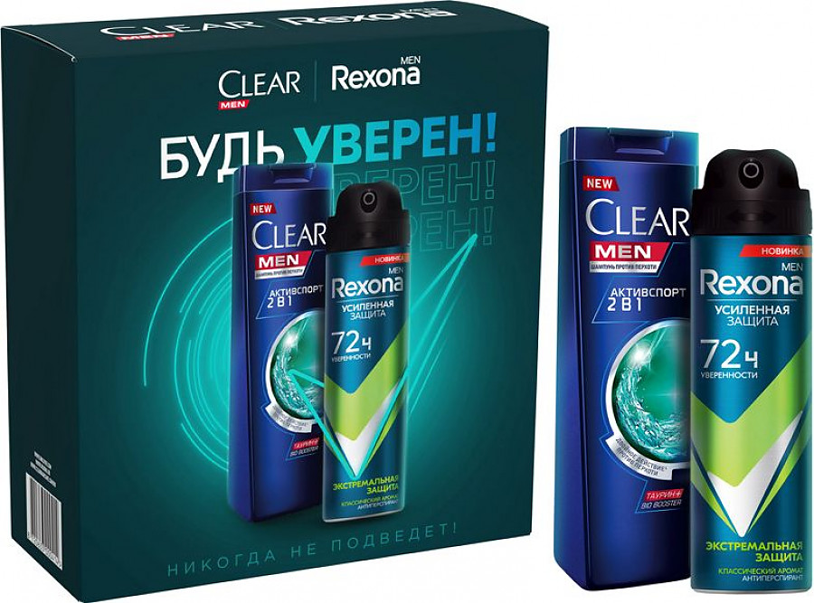 ПН/МУЖ. Рексона (дез.спрей150мл.+шампунь 200мл.)