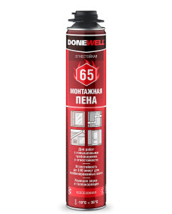 Пена монтажная Donewell 65 проф всесезонная огнестойкая 1л.