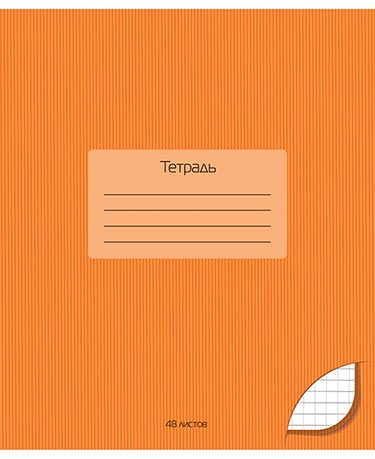 Тетрадь 48л. КЛ. Апплика мел. карт. Оранжевый (80)