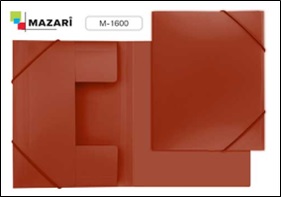 Папка на резинке А4 0.5мм, Mazari красная