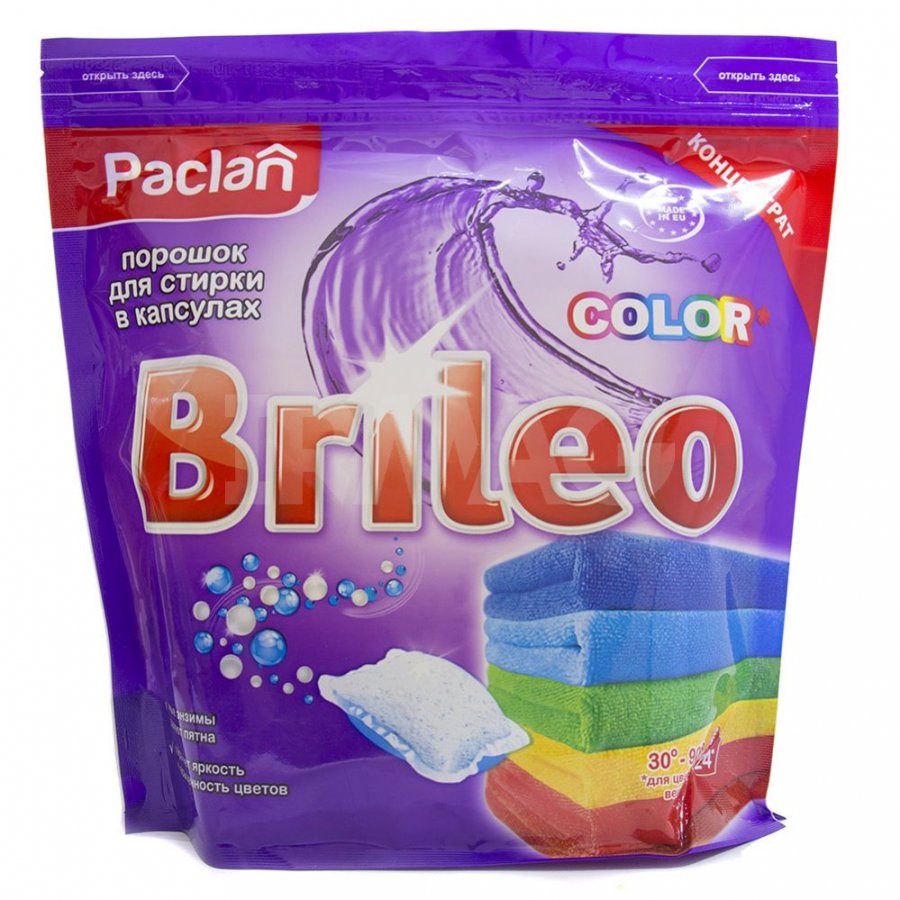 Стир.капсулы Paclan Brileo 24шт. Колор