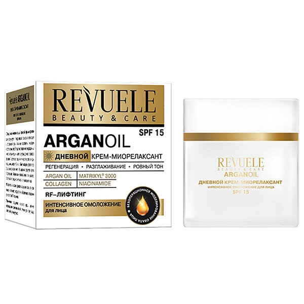 Крем Revuele 50мл. д/лица миорелаксант Argan oil день