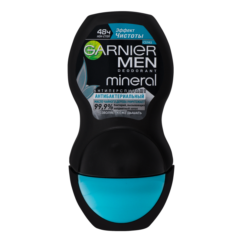 Дез. шарик Garnier 50мл. муж. Минерал Эффект чистоты