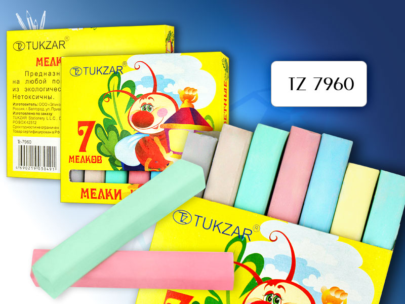 Набор мела цветного 7шт. Tukzar