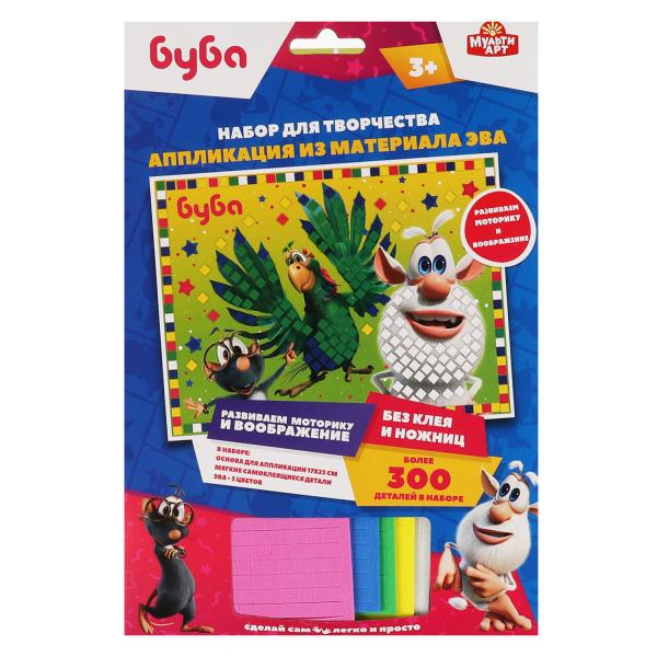 Набор д/дет тв-ва MultiArt БУБА аппликация мягкая мозаика 17х23см