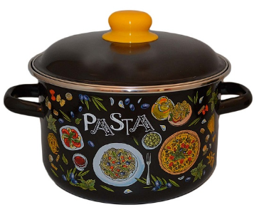 Кастрюля 5,5л. Эмаль чёрн., Pasta, 1RD221M