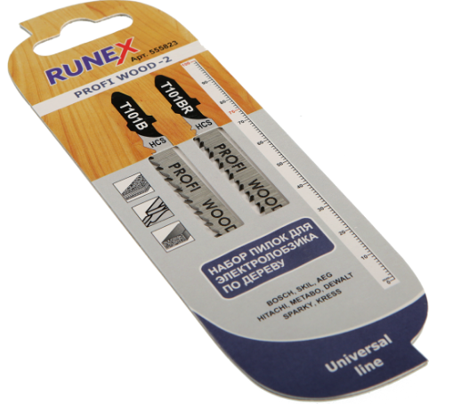 Полотно д/электролобзика Runex T101B/T101BR (дер, ламинат)