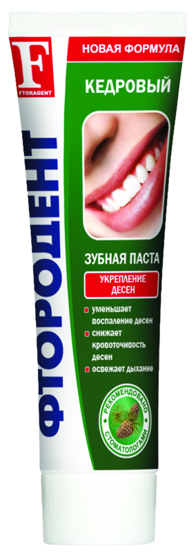 Зубн.паста Фтородент 125г. Кедровый б/фут.