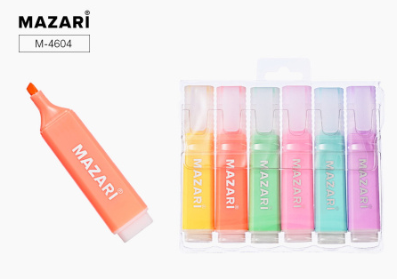 Текстовыделитель (набор 6цв.) Mazari PASTEL MACAROON