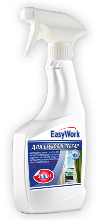 Ср-во EasyWork 500мл. д/стекол пластика и зеркал