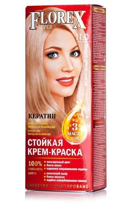 Краска д/волос FLOREX-SUPER 11.0 Жемчужный блонд (30)