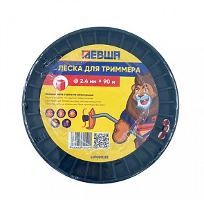 Леска д/триммера 2,4мм*90м. Квадрат Левша