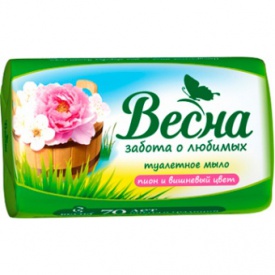 Мыло Весна 90г. Пион и вишневый цвет 6087 (уп.6) (72)