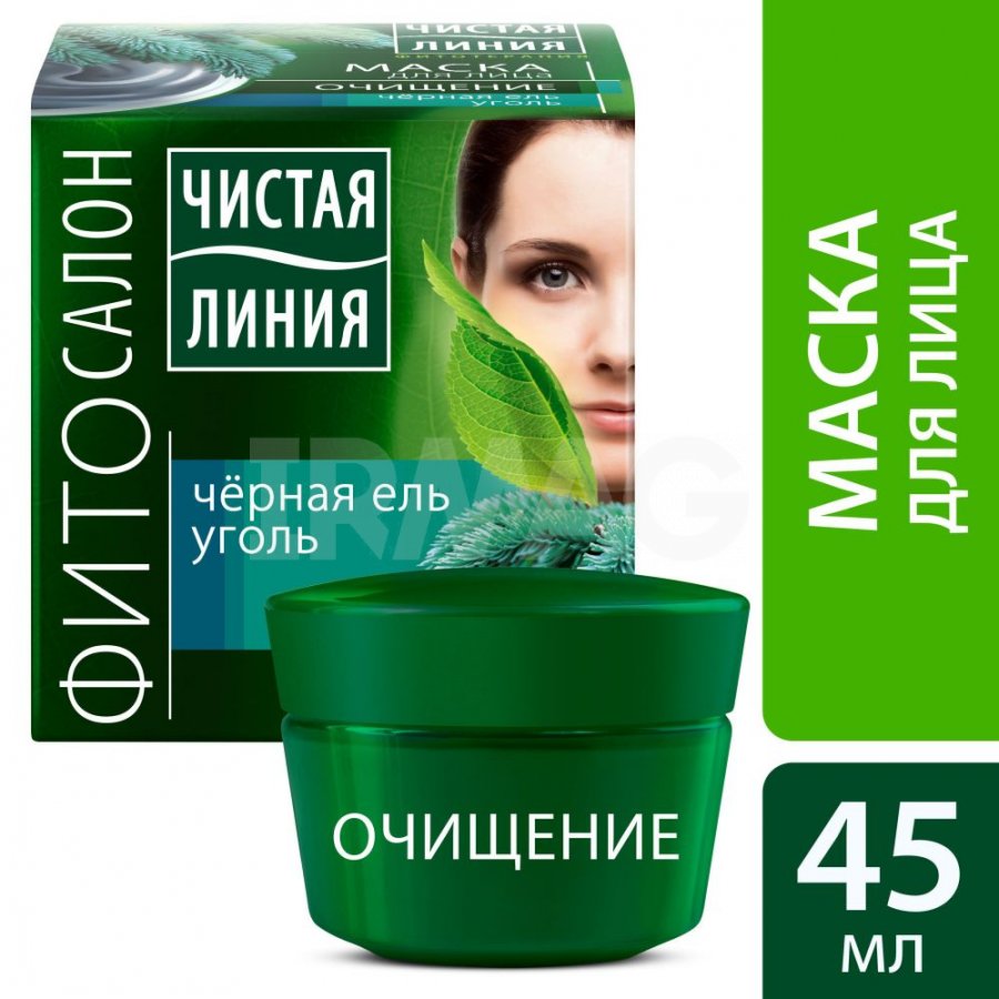 Маска д/лица Чист.линия 45мл. Очищающая