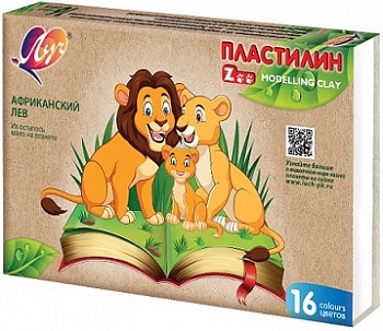 Пластилин 16цв. Луч 240гр. ZOO (14)