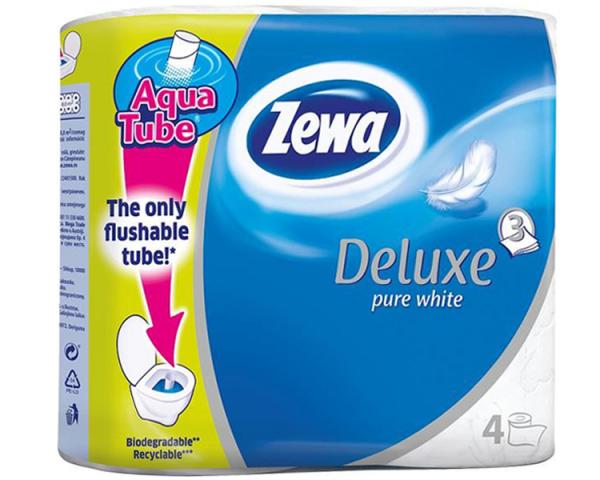 Туалетная бумага Zewa DeLuxe 3сл. 4рул. Белая (14)