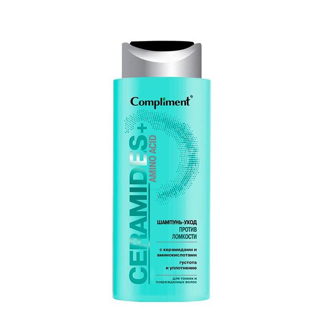 Шампунь Compliment 400мл. Ceramides+Amino acid пр/ломкости д/тонких и поврежд.волос