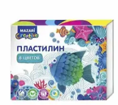 Пластилин 8цв. Mazari 160гр. Классический со стеком (23)