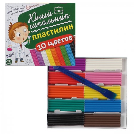 Пластилин 10цв. Гамма 150гр. ЮШ