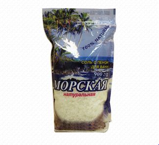 Соль с пеной для ванн  900г. Морская