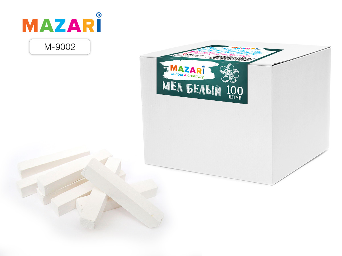 Набор мела белого (100шт.) Mazari