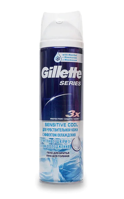 Пена д/бритья Gillette 250мл. Series Sensitive Cool