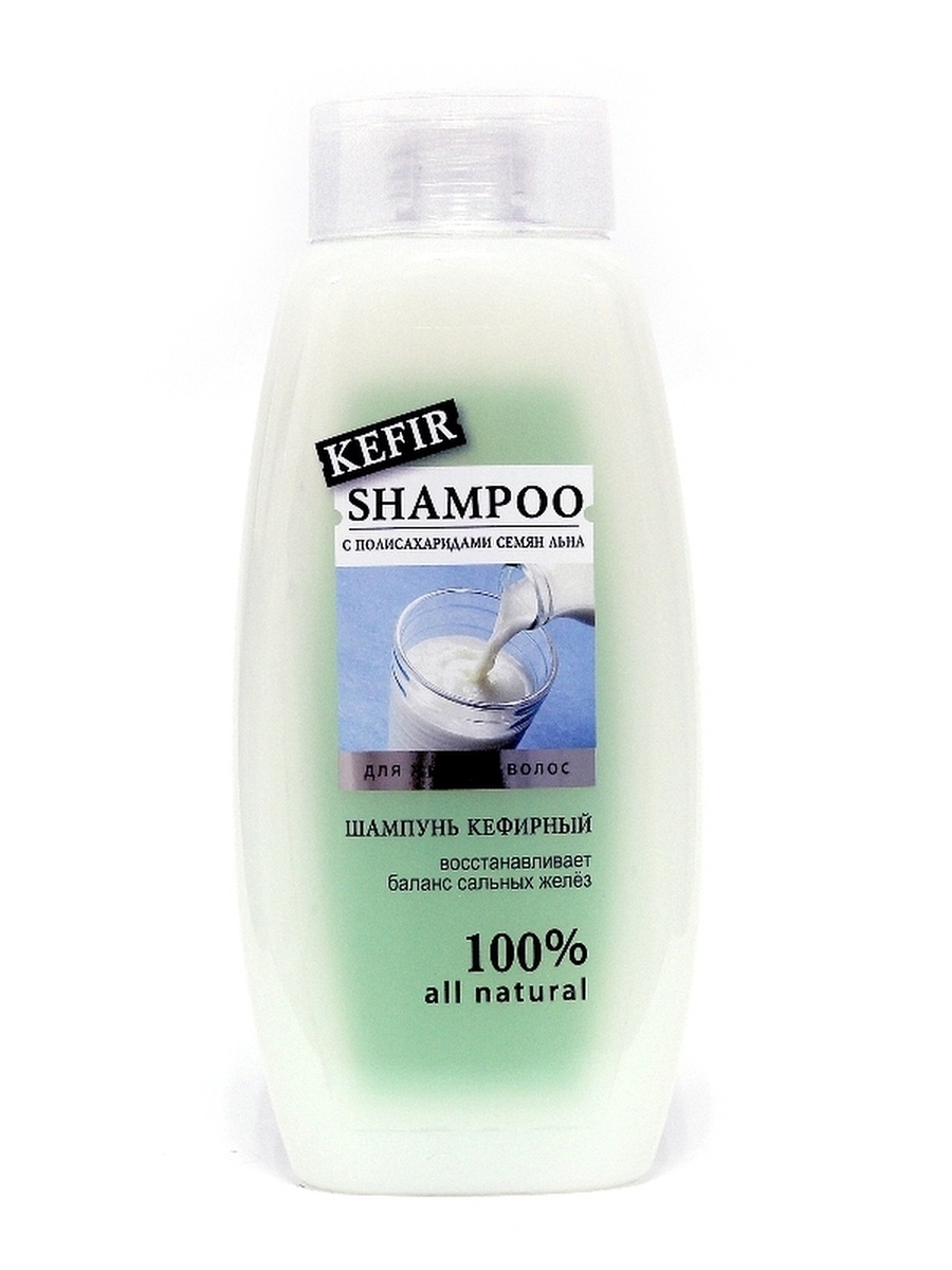 Шампунь Shampoo Natural 530мл. Кефирный+Полисахариды семян льна