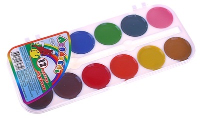 Краски акварель 12цв. РДК