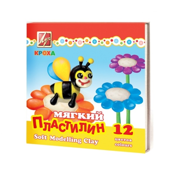 Пластилин 12цв. Луч 198гр. Кроха Мягкий (20)