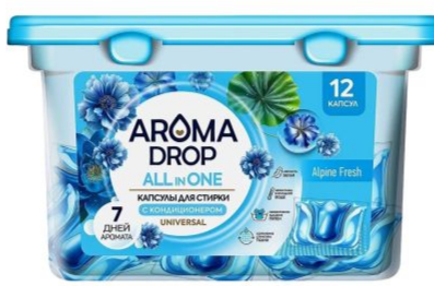 Стир.капсулы AROMA DROP 12шт. all in 1 Alpine Fresh (6)