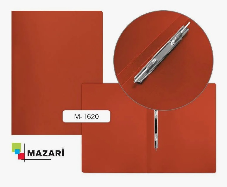 Папка с пруж. скоросшивателем Mazari 15мм, красная