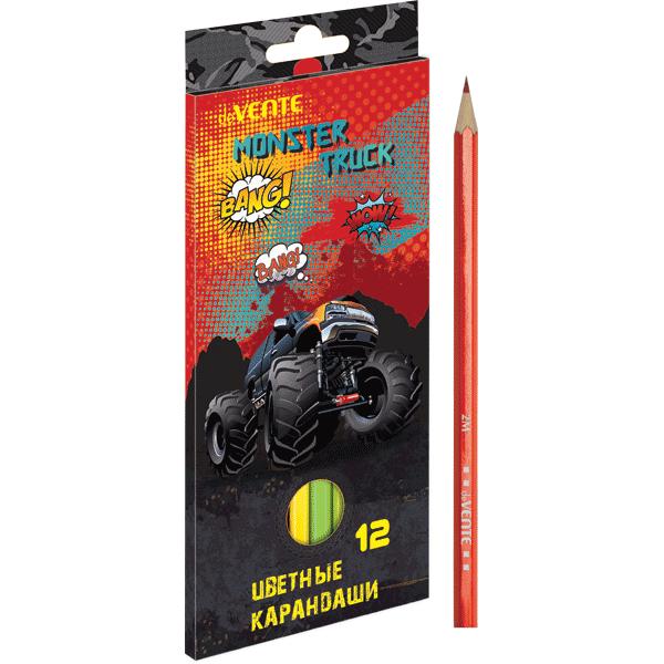 Набор цв. карандашей 12цв. deVente Monster Truck