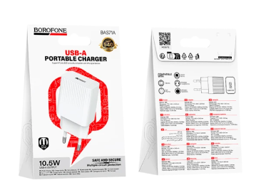 Сетевое зарядное устройство 2.1А 10.5W белый Borofone BAS71A