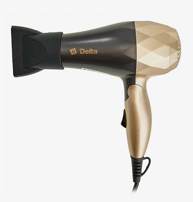 Фен Delta DL-0909 коричневый с золотым