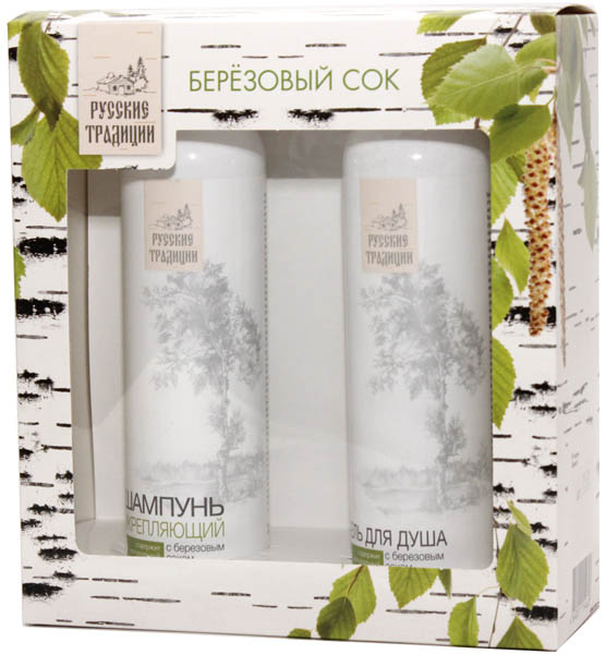ПН/ЖЕН. Руссике традиции Березовый сок (Шампунь для волос+гель д/душа