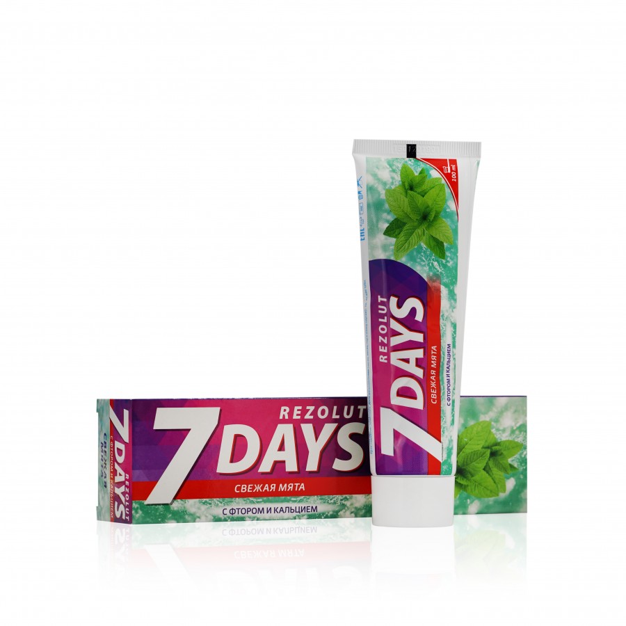 Зубн.паста 7 Days 100мл. Защита от кариеса свежая мята (24)
