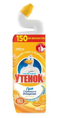 Ср-во Туалетный утенок 900мл. д/туалета Цитрус (12)