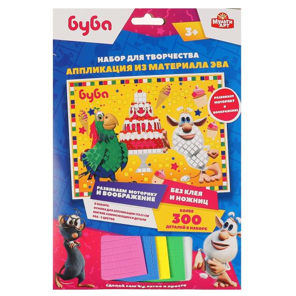 Набор д/дет тв-ва MultiArt БУБА аппликация мягкая мозаика 17х23см