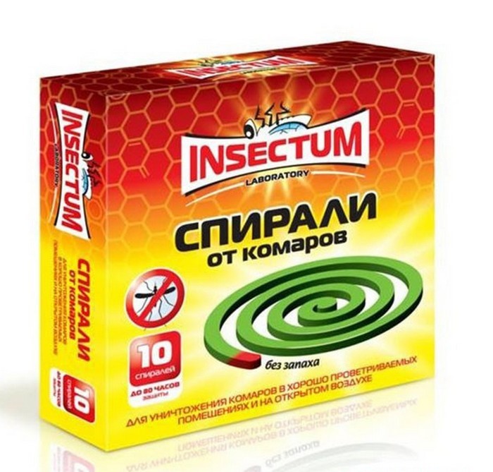 Спирали от комаров INSECTUM LABORATORY 10шт. 433618