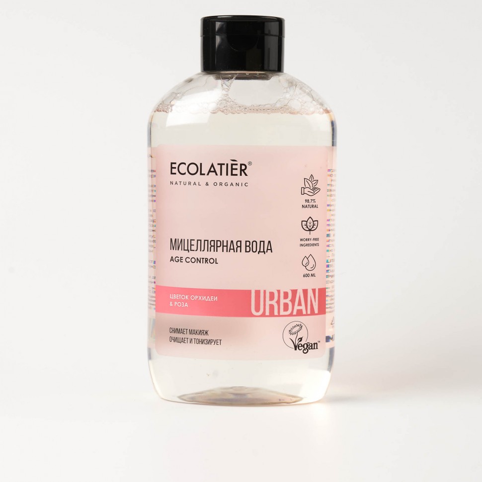 Мицеллярная вода Ecolatier 600мл. Цветок орхидеи и роза