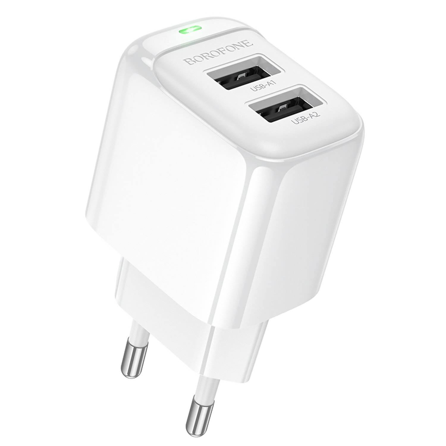 Сетевое зарядное устройство 2А 12W 2USB белый Borofone BAS41A
